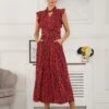 Jolie Moi Doris Frilly Maxi Dress, Red Animal -Miha Dresses Shop L951 133 RedAnimal 2