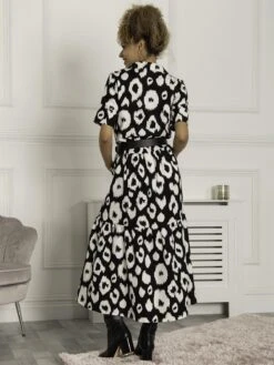 Andorra Printed Maxi Dress, Black Animal 9 Andorra Printed Maxi Dress, Black Animal -Miha Dresses Shop M 2122 BlackAnimal 2 R Web