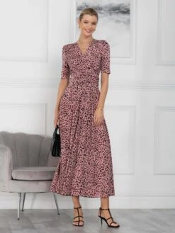 Jolie Moi Beatrice Jersey Wrap Maxi Dress, Pink Animal -Miha Dresses Shop M621 137 PinkAnimal 5 ed14655e 511b 4b0b 8878 16033d747d0c