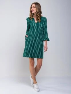 Print Ruffle Sleeve Tunic, Green Pattern -Miha Dresses Shop MarchShoot 3115 2250X3000 90981b5e 3f0a 465a 815f aa0af7d9d895