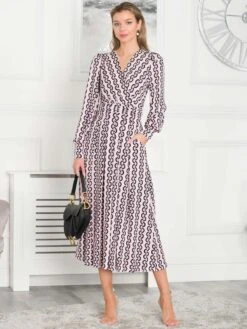 Jolie Moi Nancy Long Sleeve Maxi Dress, Pink Geo -Miha Dresses Shop N 312621 PinkGeo 3 c86174b1 b1c0 45d2 9944 154aea90415b