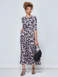 Ozella Jersey Floral Print Maxi Dress, Pink Floral -Miha Dresses Shop OP 162 7 PINKFLORAL 1