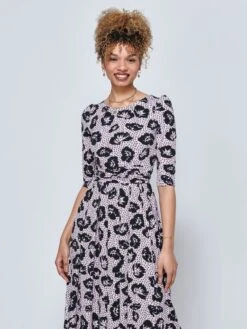 Ozella Jersey Floral Print Maxi Dress, Pink Floral -Miha Dresses Shop OP 162 7 PINKFLORAL 3