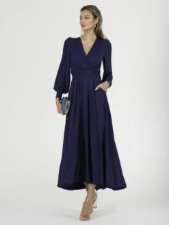 Rashelle Jersey Long Sleeve Maxi Dress, Navy -Miha Dresses Shop R312 143 Navy 7