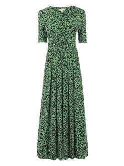 Jolie Moi Denise Maxi Dress, Green Animal/Multi -Miha Dresses Shop S621 133GreenAnimal 3