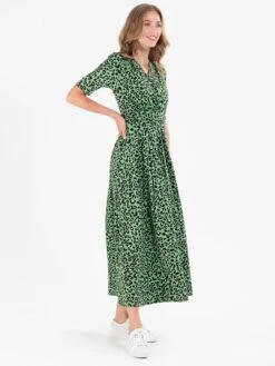 Jolie Moi Denise Maxi Dress, Green Animal/Multi -Miha Dresses Shop S621 133GreenAnimal 5