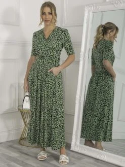 Jolie Moi Denise Maxi Dress, Green Animal/Multi -Miha Dresses Shop S621 133GreenAnimal 5 80be5dc9 23ac 442c 9e12 d0d0cfaf56e8