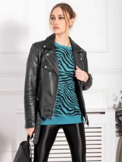 Animal Print Sweatshirt , Green Animal -Miha Dresses Shop SW 115 1GreenAnimal 5