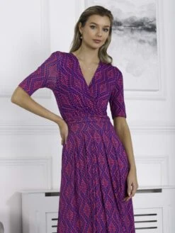 Jolie Moi Macara Animal Print Wrap Maxi Dress, Pink Geo 12 Jolie Moi Macara Animal Print Wrap Maxi Dress, Pink Geo -Miha Dresses Shop VS621133 PinkGeo 4