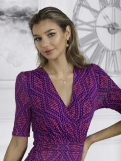 Jolie Moi Macara Animal Print Wrap Maxi Dress, Pink Geo 15 Jolie Moi Macara Animal Print Wrap Maxi Dress, Pink Geo -Miha Dresses Shop VS621133 PinkGeo 5