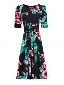 Print Half Sleeve Midi Viscose Dress, Navy Floral 12 Print Half Sleeve Midi Viscose Dress, Navy Floral -Miha Dresses Shop print half sleeve midi dress r 162 2a navy floral 04 76240 39db86ff faed 428e a251 cbe7d7a1a141