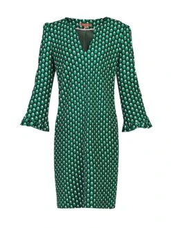 Print Ruffle Sleeve Tunic, Green Pattern -Miha Dresses Shop print ruffle sleeve tunic TU 157 1 green pattern 04 96816 23d3a576 3e6e 4afd 80d6 33208c72875e